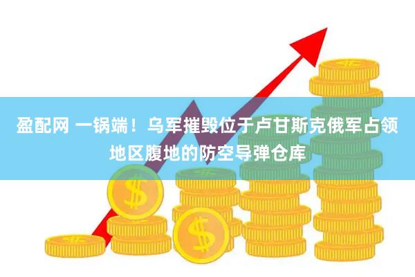 盈配网 一锅端！乌军摧毁位于卢甘斯克俄军占领地区腹地的防空导弹仓库