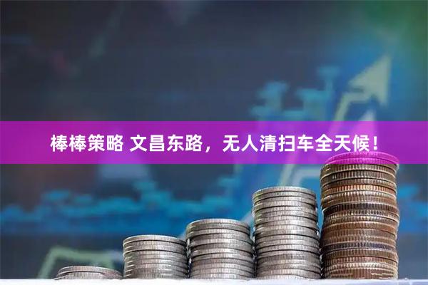 棒棒策略 文昌东路，无人清扫车全天候！