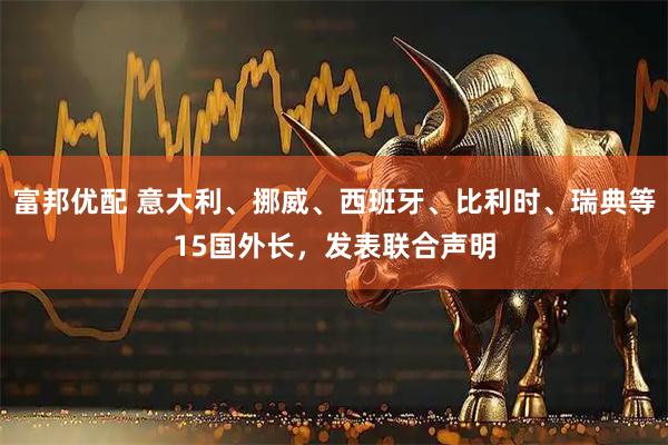 富邦优配 意大利、挪威、西班牙、比利时、瑞典等15国外长，发表联合声明