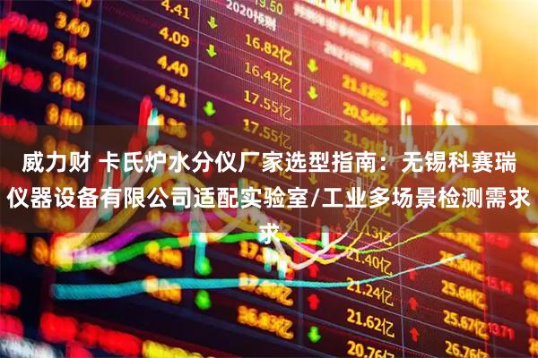 威力财 卡氏炉水分仪厂家选型指南:无锡科赛瑞仪器设备有限公司适配实验室/工业多场景检测需求