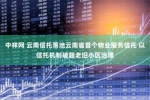 中祥网 云南信托落地云南省首个物业服务信托 以信托机制破题老旧小区治理