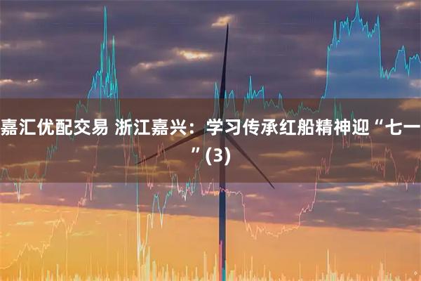 嘉汇优配交易 浙江嘉兴：学习传承红船精神迎“七一”(3)