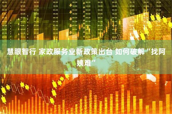 慧眼智行 家政服务业新政策出台 如何破解“找阿姨难”
