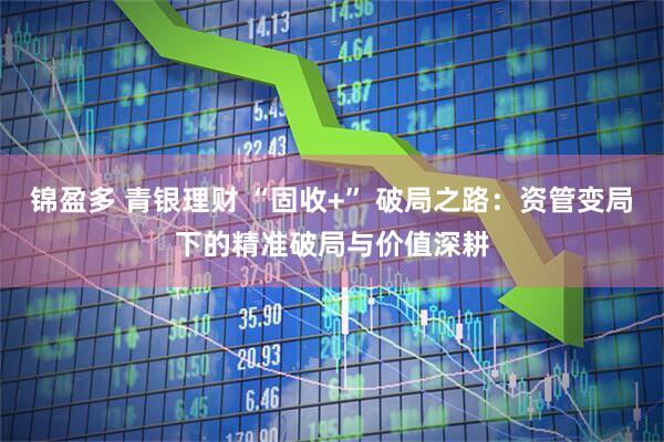 锦盈多 青银理财 “固收+” 破局之路：资管变局下的精准破局与价值深耕