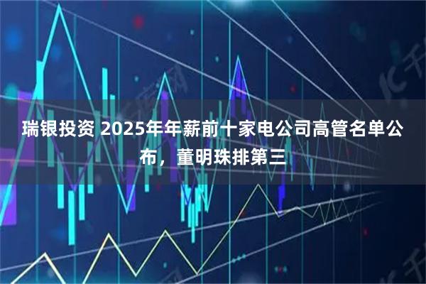 瑞银投资 2025年年薪前十家电公司高管名单公布,董明珠排第三