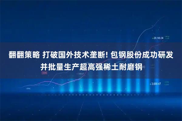 翻翻策略 打破国外技术垄断! 包钢股份成功研发并批量生产超高强稀土耐磨钢